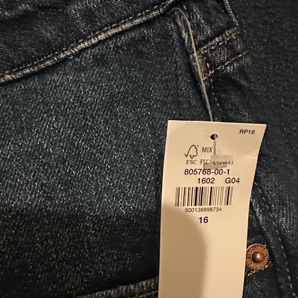 Old Navy Extra High-Waisted Wide-Leg Jeans, Dark Wash, 16 - Picture 3 of 9